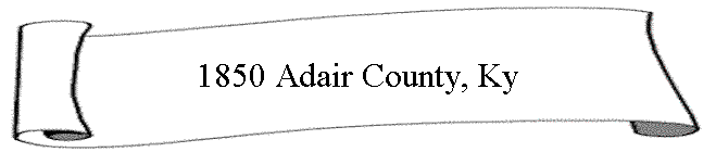 1850 Adair County, Ky