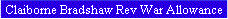 Claiborne Bradshaw Rev War Allowance