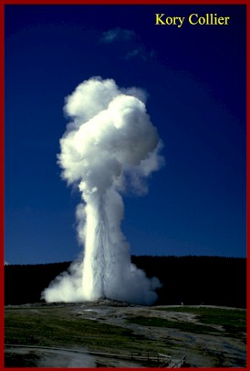 Old Faithful Geyser as seen from Geyser Hill