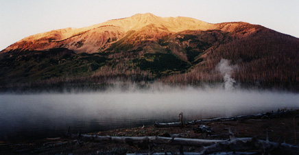 Mt. Sheridan from Heart Lake Geyser Basin