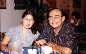 Nora Judith y yo en Las Quince Letras. At 21 she still manages to look pretty!