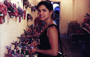 Buying some 'alebrijes'.