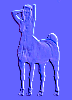 Medium blue embossed image of centauress