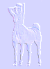 Light blue embossed images of centauress