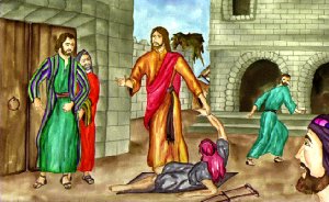 Jesus heals 
a lame man