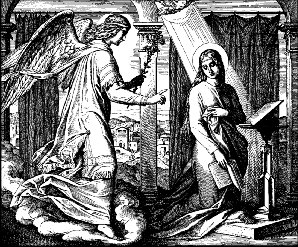 the angel appears to Mary