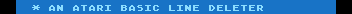 Simple line deleter for Atari BASIC