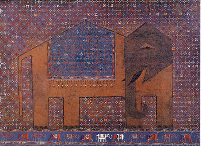 Woodcut Print of Elephant