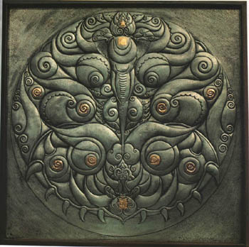 Bas Relief of Moon with Face