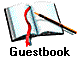 pretty open book with pen