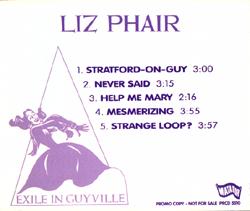 Five Songs From Exile In Guyville back cover