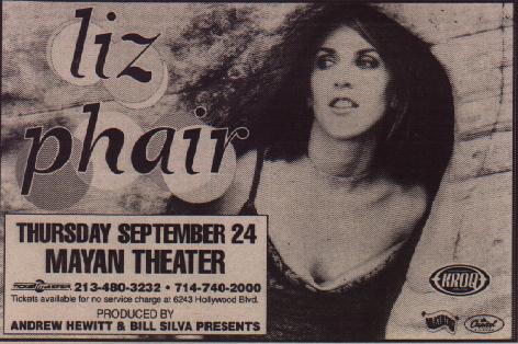 Liz at the Mayan Theater, 9-24-98
