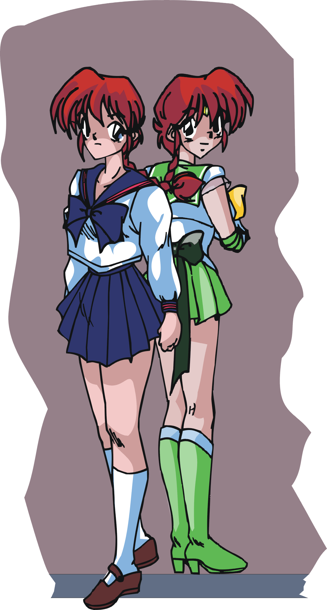 Kikuko Back to Back with Sailor Io