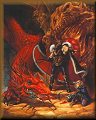 Dragons of Flame, Oils, by Jeff Easley