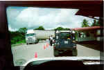 Waiting our turn to cross the border