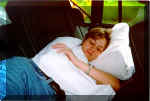 Tatiana getting some rest from the Panamaniac and the Locombian