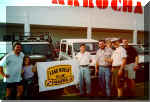 Our Expedition leader, Jeff Caston, displaying our Club Flag with Carrie, Raul, Gerardo, Eduardo and Felipe