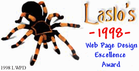 Laslo's 1998 Web Site Design Excellence Award