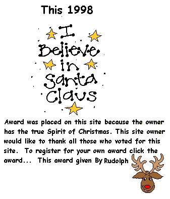 I believe In Santa Award