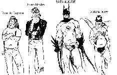 BATI-MUGRE y ROBIN-DOWI por BRANCA.