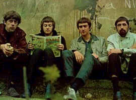 Bluesbreakers in 1966: Mayall, Clapton, McVie, Flint