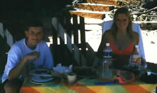 Eating our catch of the day