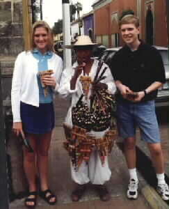 Pan flute vendor