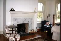 Master bedroom fireplace