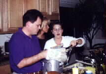 Randy and Lisa in the kitchen