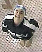 Jayne Molano before her 100 free race at Zones - 3/30/2000