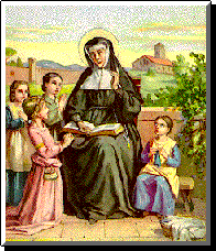 Nun teaching pupils