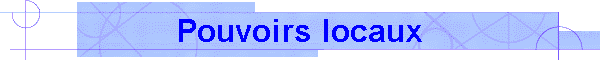 Pouvoirs locaux