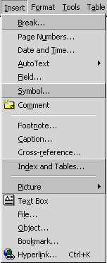 Insert Drop-Down Menu