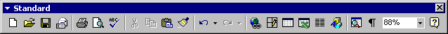 Standard toolbar