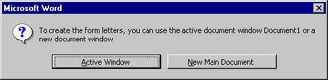 Mail Merge Active Window Warning