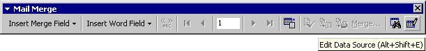 Mail Merge Toolbar