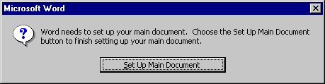 Setting Up a New Main Document