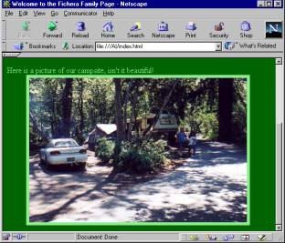 Netscape with light-green border.