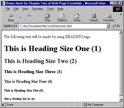 MSIE image Heading Sizes