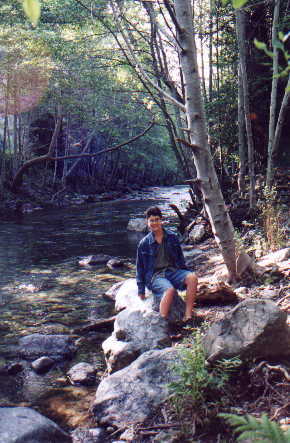 Christopher homesteads his favorite rock!
