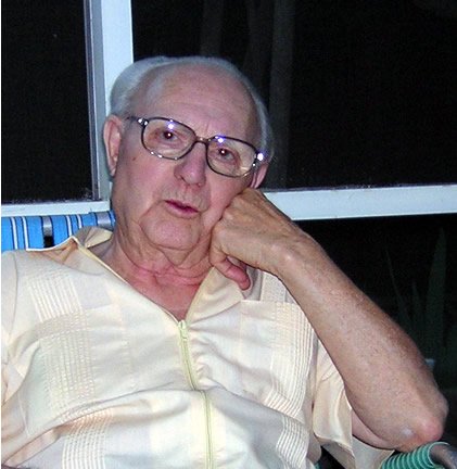 Dad on his patio 88 years old in 2003.