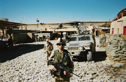Sean at an outpost on watch.