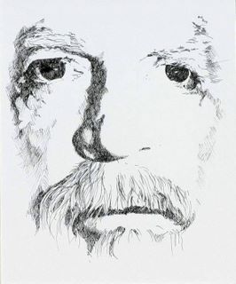 Self Portrait With Beard, drawing by R.A. Corey.  Click for a larger version.