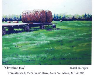 "Cloverland Hay," pastel by Tom Marshall