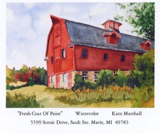 Kate Marshall, Fresh Coat Of Paint, watercolor