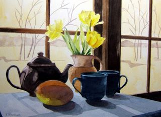 Kate Marshall, The Gift, watercolor