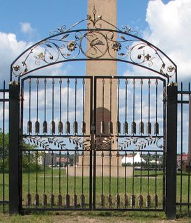 Ironwork Gate by Bill Morrison at the Entrance to the Ojibwe Cemetery in Brady Park
