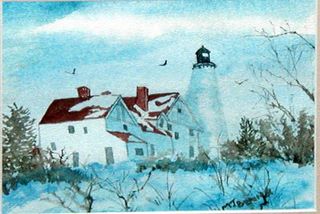 Point Iroquois Lighthouse, by Mary Jane Bernier