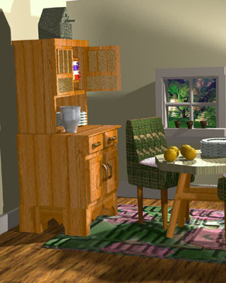 the kitchen