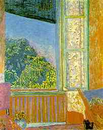 Painting: The Open Window by: Pierre Bonnard